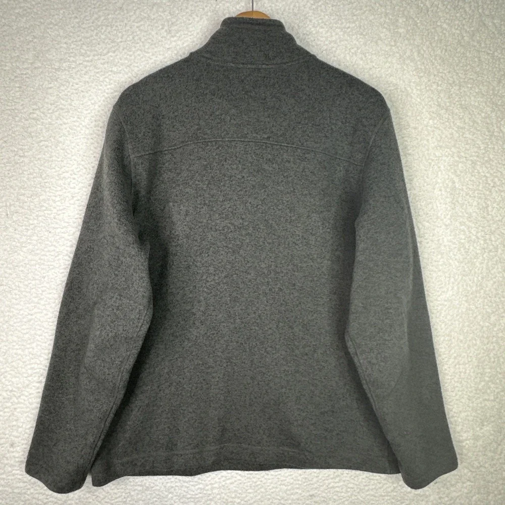 The North Face Mens L Gray‎ Sweater Fleece 1/4 Zip Pullover Jacket Outdoor